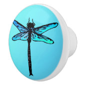 ヴィンテージ日本のトンフライ、ターコイズブルー セラミックノブ (右)