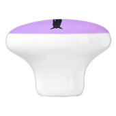 ヴィンテージ日本のトンボ、アメジスト紫 セラミックノブ (側面)