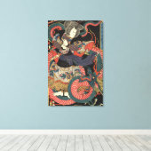 ヴィンテージ日本のドラゴンアート キャンバスプリント (インサイチュ (ウッドフロア))