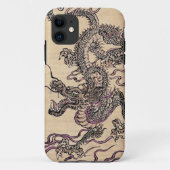 ヴィンテージ日本のドラゴンファンタジーアートアイフォンケース Case-Mate iPhoneケース (裏面)