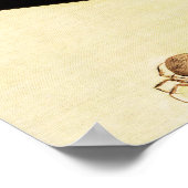 ヴィンテージ日本のネコがスパイダーアートを見る ポスター (角)