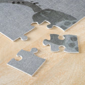 ヴィンテージ日本のハスの花を持つカワセミ ジグソーパズル (側面)