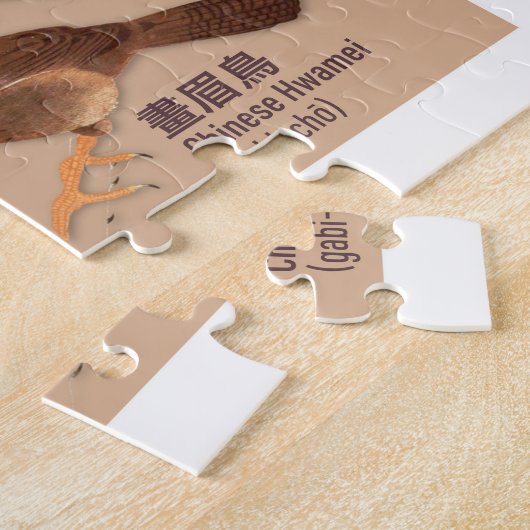 ヴィンテージ日本のバードアトラスイラストレーション ジグソーパズル (側面)