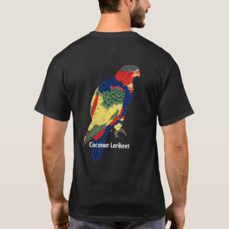 ヴィンテージ日本のバードアートココナッツロリケート Tシャツ