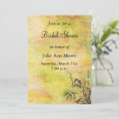 ヴィンテージ日本のバードブライダルシャワー 招待状 (スタンド正面)