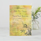 ヴィンテージ日本のバ結婚ードズ 招待状 (スタンド正面)