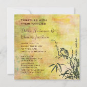 ヴィンテージ日本のバ結婚ードズ 招待状 (正面)