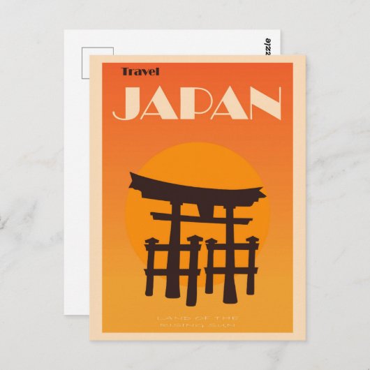 ヴィンテージ日本のパゴダ旅行 ポストカード (正面/裏面)