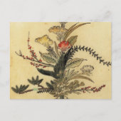 ヴィンテージ日本のパーチメント日付の保存 案内ポストカード (正面)