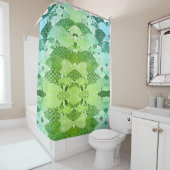 ヴィンテージ日本のヒルズ&リバーズ シャワーカーテン (インサイチュ)