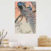 ヴィンテージ日本のピーコックスオンツリーブランチ ポスター (キッチン)