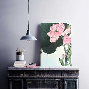 ヴィンテージ日本のファインアートロータスフラワー フォトプリント           