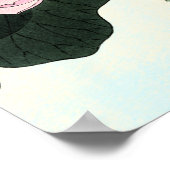 ヴィンテージ日本のファインアートロータスフラワー ポスター (角)