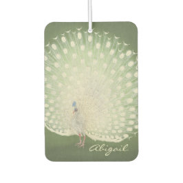 ヴィンテージ日本のファインアート |孔雀パーソナライズされた カーエアーフレッシュナー