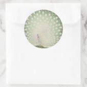 ヴィンテージ日本のファインアート |孔雀ラウンドステッカー ラウンドシール (バッグ)