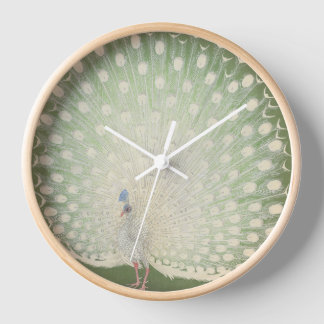 ヴィンテージ日本のファインアート |孔雀 壁時計