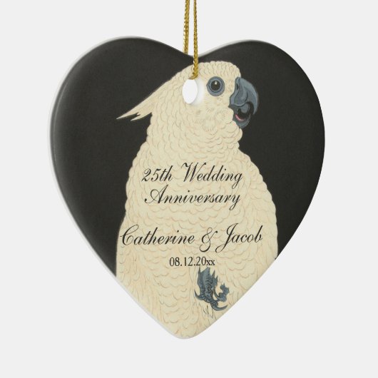 ヴィンテージ日本のファインアート | Cockatoo セラミックオーナメント (右)