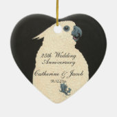 ヴィンテージ日本のファインアート | Cockatoo セラミックオーナメント (裏面)