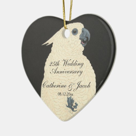 ヴィンテージ日本のファインアート | Cockatoo セラミックオーナメント (左)