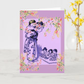 ヴィンテージ日本のファッション カード (黄色い花)