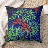 ヴィンテージ日本のファブリック – ベリーと葉 クッション (ブランケット)