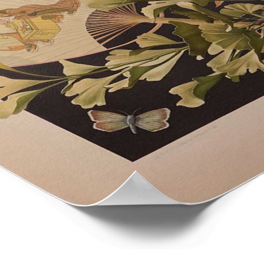 ヴィンテージ日本のファンヴィンテージウォールアートポスター ポスター (角)