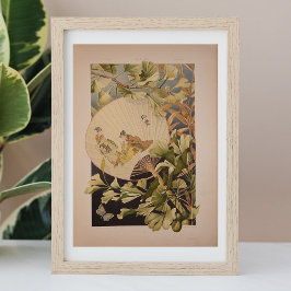 ヴィンテージ日本のファンヴィンテージウォールアートポスター ポスター