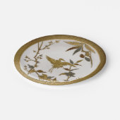 ヴィンテージ日本のフェイク金ゴールドクレーンジャパンディ ペーパープレート (アングル)