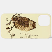 ヴィンテージ日本のフクロウのインクのスケッチ Case-Mate iPhoneケース (裏面 (横))