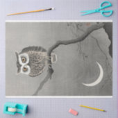 ヴィンテージ日本のフクロウバードムーン 薄葉紙 (クラフト)