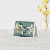 ヴィンテージ日本のフラワー写真 カード (黄色い花)