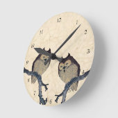 ヴィンテージ日本のフル ラウンド壁時計 (傾斜)