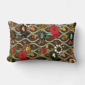 ヴィンテージ日本のフローラデザイン ランバークッション (正面)