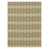 ヴィンテージ日本のフローラBrocadeパターン テーブルクロス (正面)