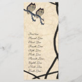 ヴィンテージ日本のフール結婚式 プログラム (裏面)