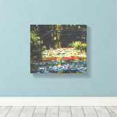 ヴィンテージ日本のブリッジinジヴェルニクロードモネ キャンバスプリント (インサイチュ (ウッドフロア))