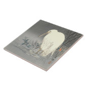 ヴィンテージ日本のホワイトヘロンアットウォーターズエッジ タイル (側面)