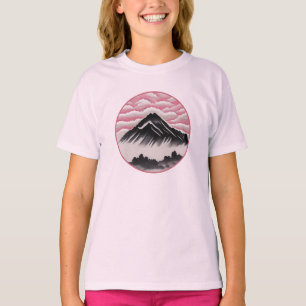 ヴィンテージ日本のマウンテンアートランドスケープTシャツ Tシャツ