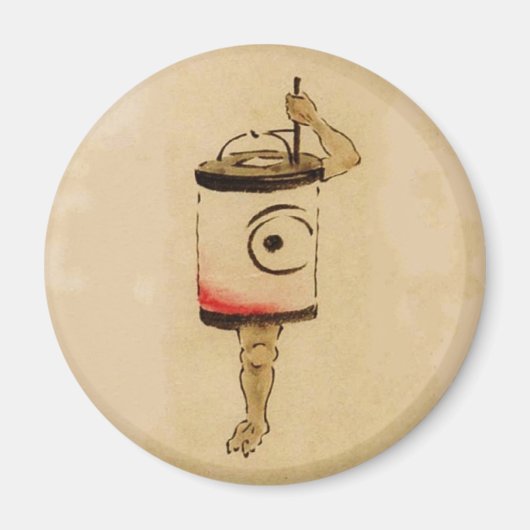 ヴィンテージ日本のランタン幽霊妖怪 マグネット (正面)