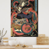 ヴィンテージ日本のレッド・ドラゴン ポスター (キッチン)