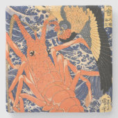 ヴィンテージ日本のロブスター ストーンコースター (正面)