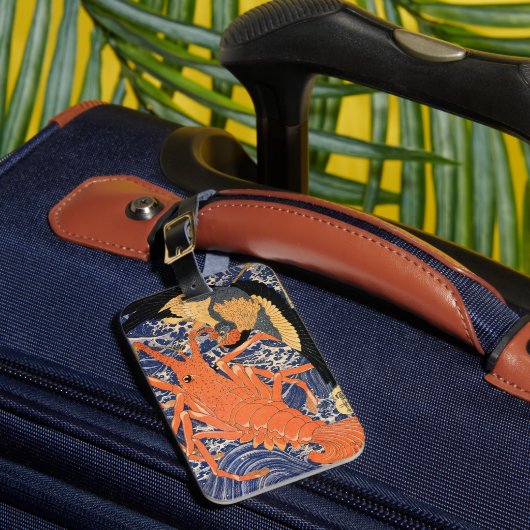 ヴィンテージ日本のロブスター ラゲッジタグ (正面インサイチュ1)