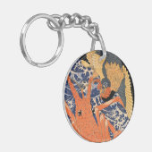 ヴィンテージ日本のロブスター・鳥浮世絵 キーホルダー (正面左)