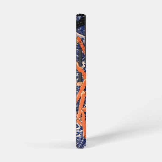 ヴィンテージ日本のロブスター・鳥浮世絵 SAMSUNG GALAXYケース (右側面)