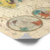 ヴィンテージ日本の世界地図 ポスター (角)