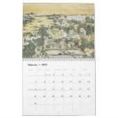 ヴィンテージ日本の予定表 カレンダー (2月 2027)
