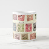 ヴィンテージ日本の切手 ジャンボコーヒーマグカップ (正面)