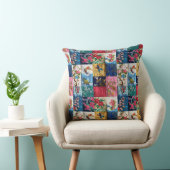 ヴィンテージ日本の刺繍パッチワーク クッション (椅子)