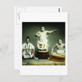 ヴィンテージ日本の力士（旧日本） ポストカード (正面/裏面)