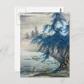 ヴィンテージ日本の周魔王州がロツスの鑑賞を行う ポストカード (正面/裏面)